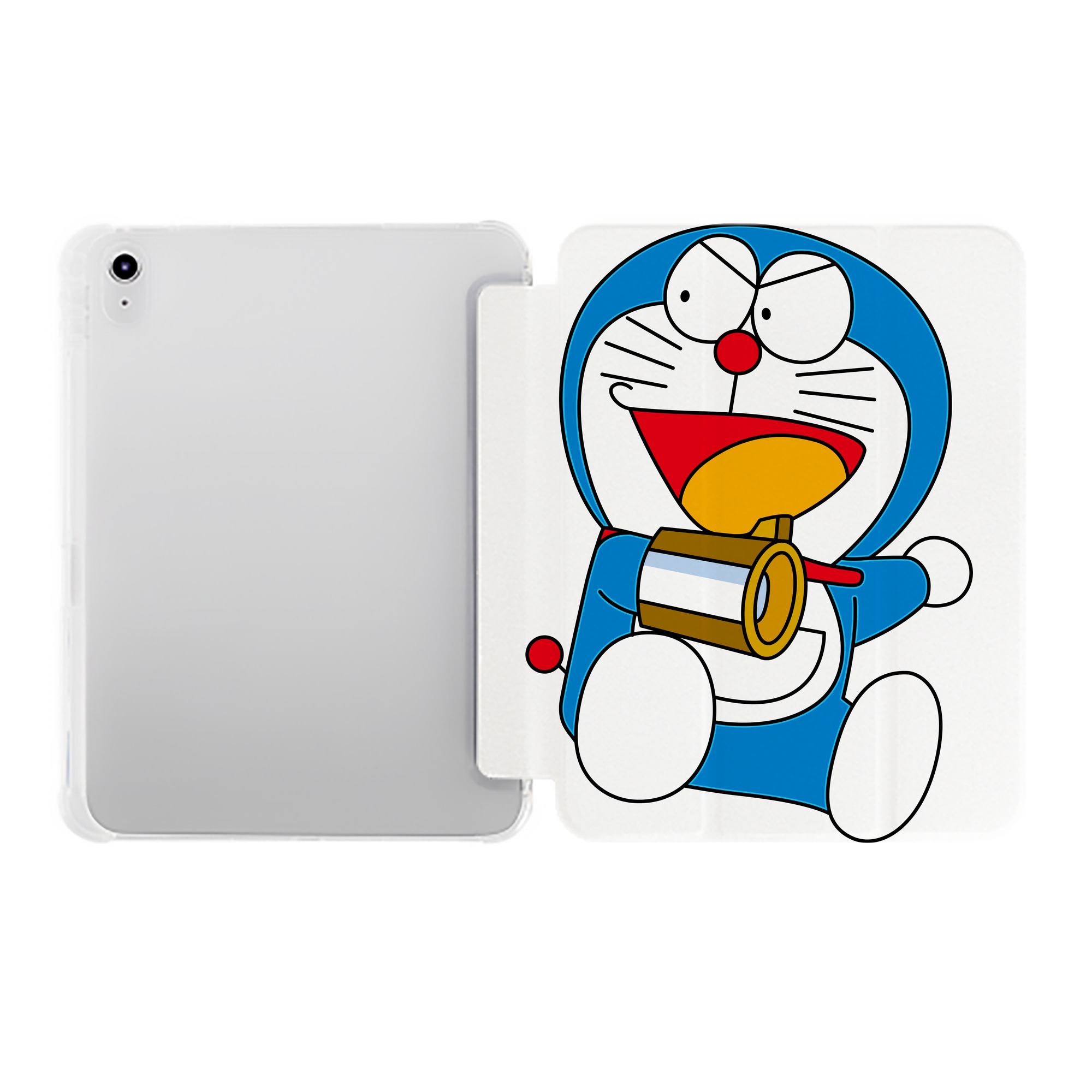 （画像用） ドラえもん Doraemon IPad ケース ペン収納付き 三つ折りスタンド PUレザー×シリコン 対応機種9.5/10.5/10.9インチ